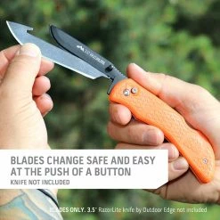 Outdoor Edge Razorsafe 3.5” Drop Point Blade, 6 Pack - RR-6 - Knives -RG Sport Shop 01080cb9d8db12e8cfc1bf72dd8644751fc908b6 13471343 4