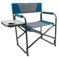 Rural King Directors Chair with Table, Blue - 89-985-0204 - Camp Furniture