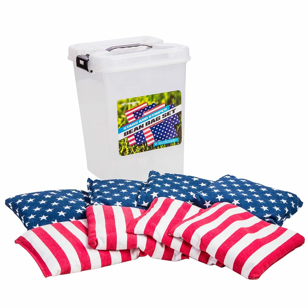 Triumph 6"x6" Patriotic Stars & Stripes Replacement Bean Bags Set, 8 Pack - 12-0028-2 - Backyard Play 1 Triumph 6"x6" Patriotic Stars & Stripes Replacement Bean Bags Set, 8 Pack - 12-0028-2 - Backyard Play