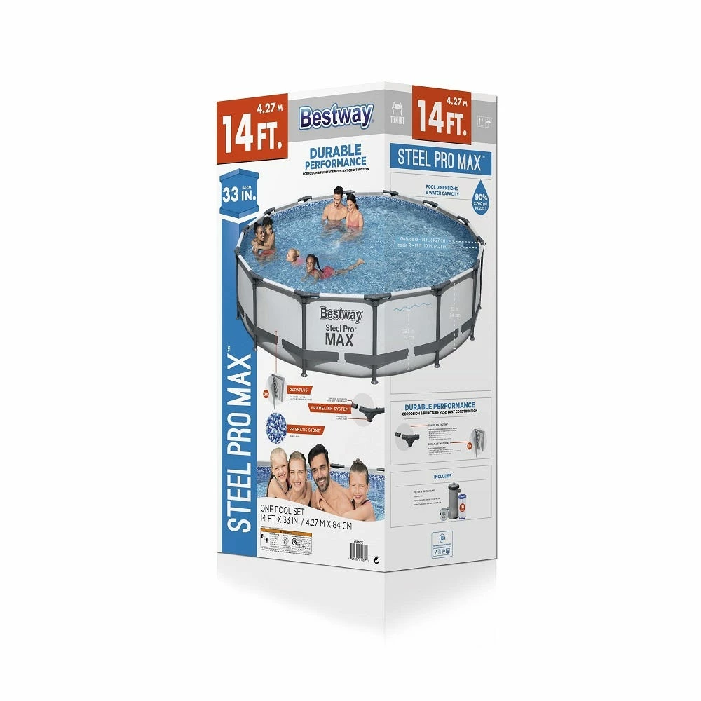 Bestway Steel Pro MAX 14' x 33" Above Ground Pool Set - 56597E - Pools 5 Bestway Steel Pro MAX 14' x 33" Above Ground Pool Set - 56597E - Pools - Image 5