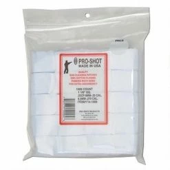 Pro-Shot Round 1/2 Inch Cleaning Patch .17-.22 Caliber 300 Count - 1 1/2-300 - Shooting Supplies