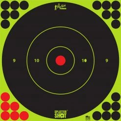 Pro-Shot SplatterShot 12 Inch Green Bullseye Target - 5 Pack - 12B-GREEN-5PK - Shooting Supplies