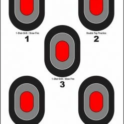 Pro-Shot 23" x 35" 5 Bullseye with Red Centers 5 Pack 530-RC-5PK - Shooting Supplies