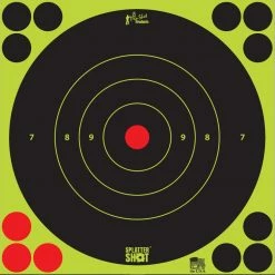 Pro-Shot SplatterShot 17.25 Inch Green Bullseye Target - 5 Pack - Long Range-17.25-5PK - Shooting Supplies