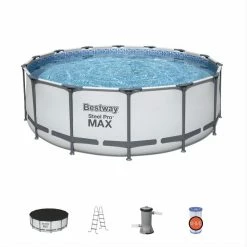 Bestway Steel Pro MAX 14' x 48" Above Ground Pool Set Round - 5613HE - Pools 12 Bestway Steel Pro MAX 14' x 48" Above Ground Pool Set Round - 5613HE - Pools -RG Sport Shop 12f1a7cd08e32aaf5d51170f7e3c306494c17fc8 31760003 6