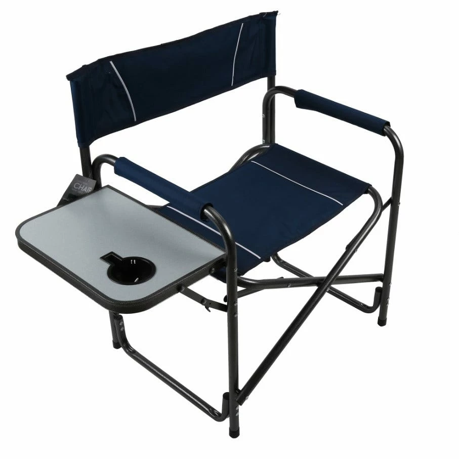 Various Brands Director's Chair with Table - Navy 87-844-0204 - Camp Furniture 2 Various Brands Director's Chair with Table - Navy 87-844-0204 - Camp Furniture - Image 2