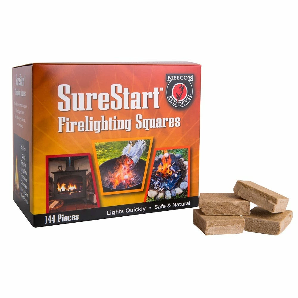 Meeco ft s Red Devil SureStart Firelighting Squares 144 pc 419 - Fireplace Accessories 1 Meeco ft s Red Devil SureStart Firelighting Squares 144 pc 419 - Fireplace Accessories