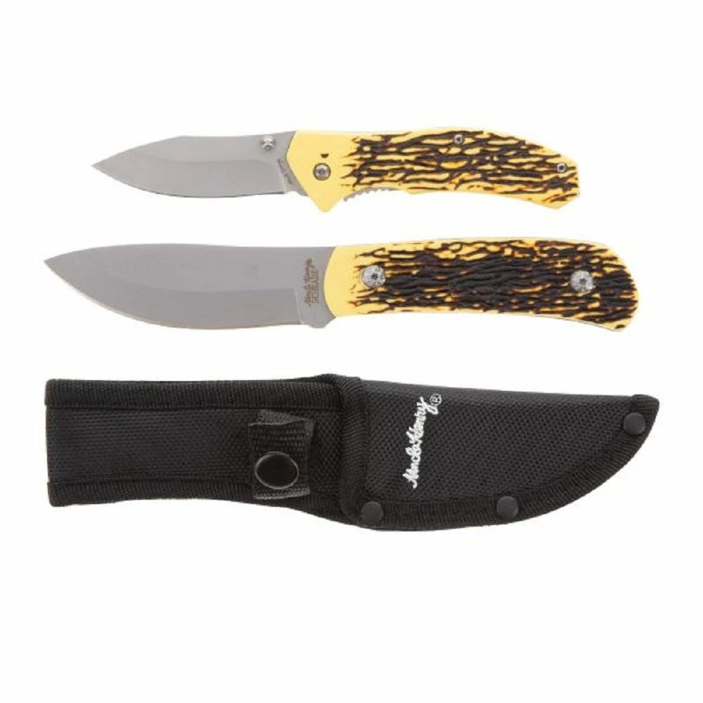 Uncle Henry Fixed and Folder Knife Combo Set with Staglon Handle - 12524410 - Knives 4 Uncle Henry Fixed and Folder Knife Combo Set with Staglon Handle - 12524410 - Knives - Image 4