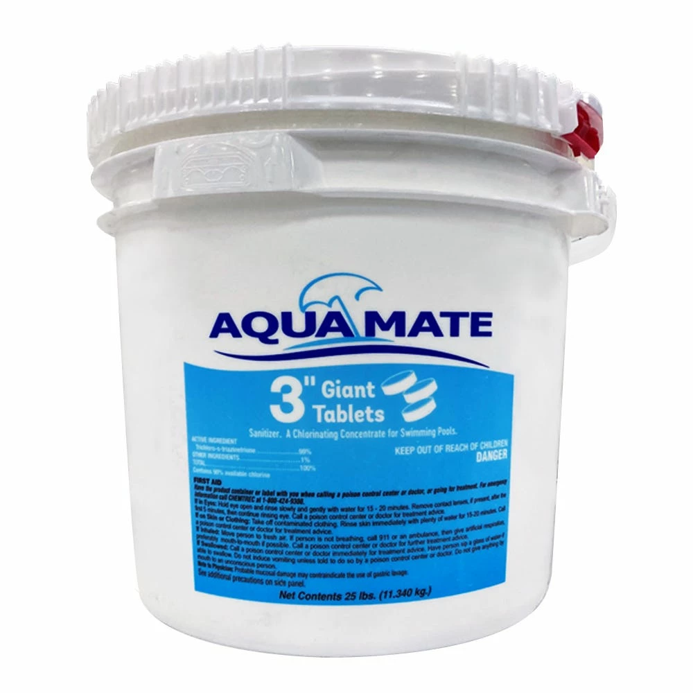 Various Brands 3" Chlorine Pool Cleaning Tablets, 25 lbs. - GT25 - Pool Care & Maintenance 1 Various Brands 3" Chlorine Pool Cleaning Tablets, 25 lbs. - GT25 - Pool Care & Maintenance