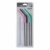 Lincoln Outfitters Stainless Straws With Cleaning Brush, 4 Pack - 87-974-0204 - Water Bottles & Hydration