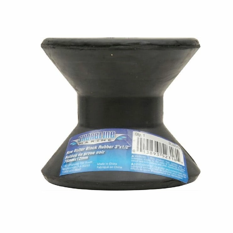 Shoreline Marine Bow Roller Rubber 3"X1/2" Black - Marine Hardware 1 Shoreline Marine Bow Roller Rubber 3"X1/2" Black - Marine Hardware