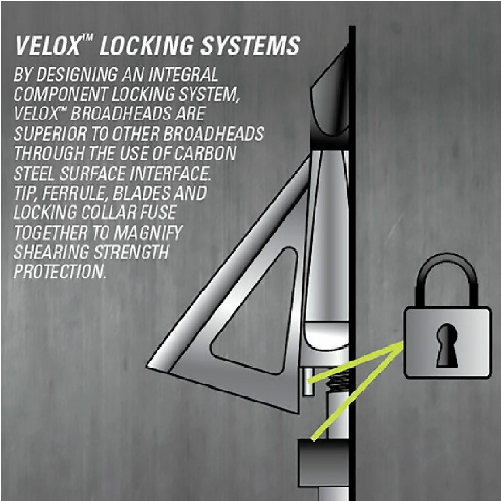 Velox™ Optimus 3 Blade Broadhead By Allen®, 100 Grain, 3 Pack 14611 - Archery Accessories 5 Velox™ Optimus 3 Blade Broadhead By Allen®, 100 Grain, 3 Pack 14611 - Archery Accessories - Image 5