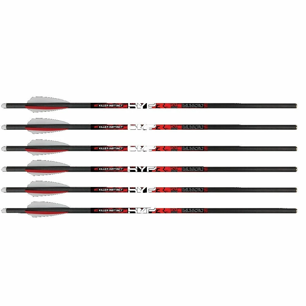 Killer Instinct Hypr 20" Crossbow Bolts 6 pack - 1064-6 - Archery Accessories 1 Killer Instinct Hypr 20" Crossbow Bolts 6 pack - 1064-6 - Archery Accessories