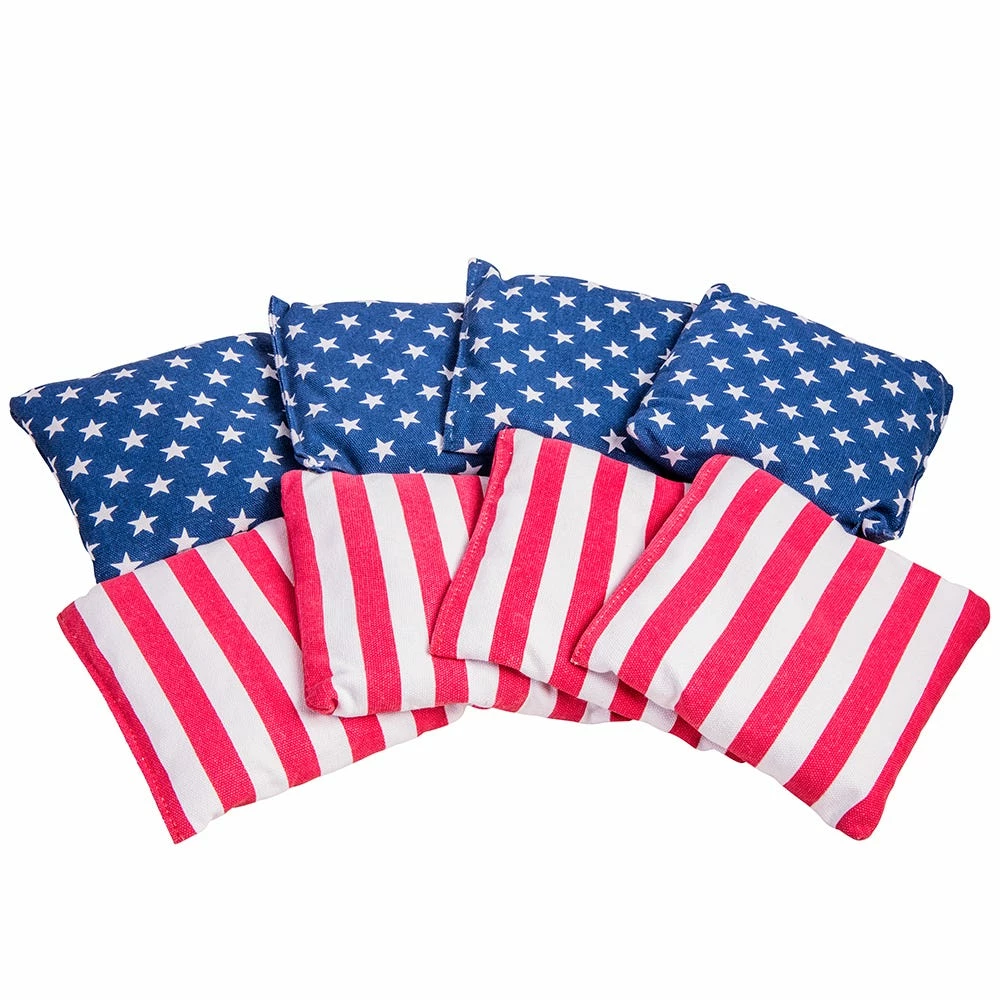Triumph 6"x6" Patriotic Stars & Stripes Replacement Bean Bags Set, 8 Pack - 12-0028-2 - Backyard Play 2 Triumph 6"x6" Patriotic Stars & Stripes Replacement Bean Bags Set, 8 Pack - 12-0028-2 - Backyard Play - Image 2