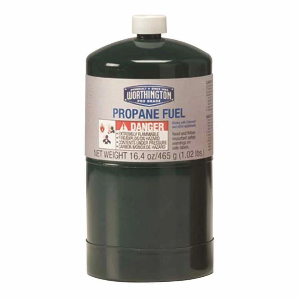 Worthington Disposable Short Propane Fuel Cylinder, 16.4 oz - 327774 - Camp Kitchen 1 Worthington Disposable Short Propane Fuel Cylinder, 16.4 oz - 327774 - Camp Kitchen