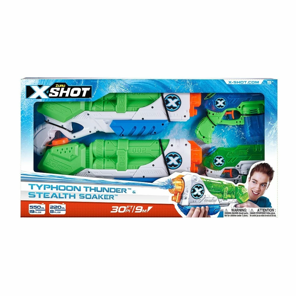 X-Shot Water Warfare Double Typhoon Thunder Double Stealth Soaker Water Blaster Combo by Zuru - 2878700022 - Backyard Play 1 X-Shot Water Warfare Double Typhoon Thunder Double Stealth Soaker Water Blaster Combo by Zuru - 2878700022 - Backyard Play