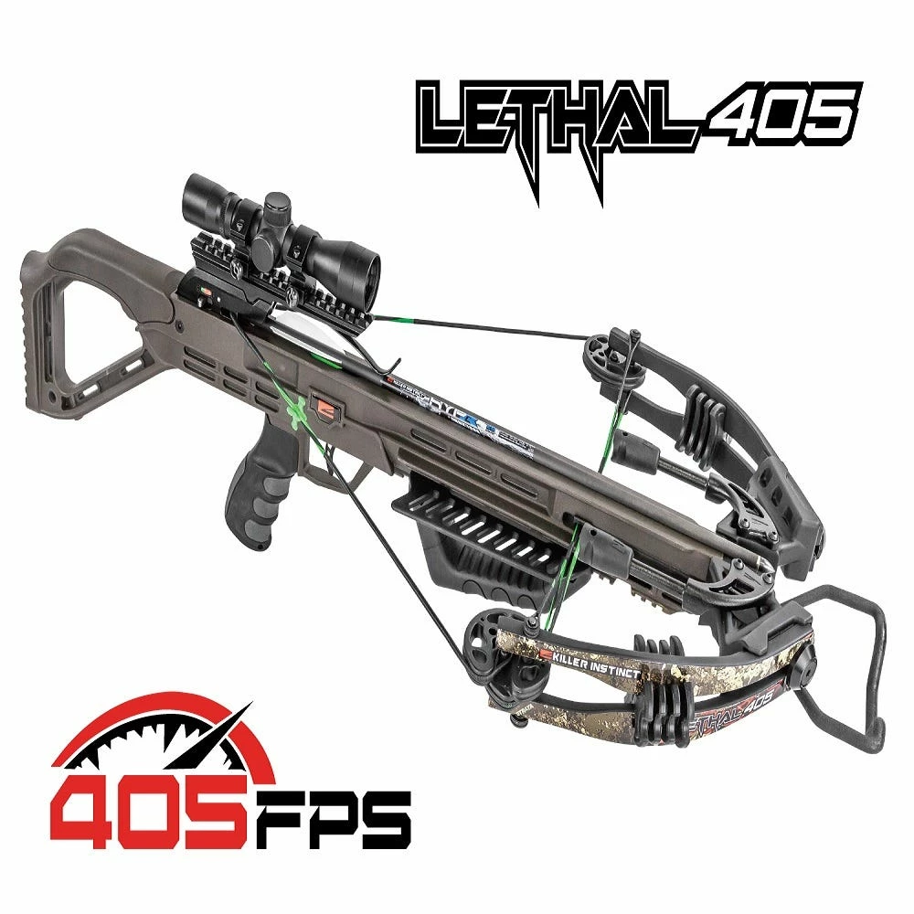 Killer Instinct Lethal 405 Crossbow Package - 1000 - Hunting 1 Killer Instinct Lethal 405 Crossbow Package - 1000 - Hunting