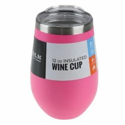 Lincoln Outfitters 12 Oz. Wine Cup Pink 87-966-0204 - Water Bottles & Hydration