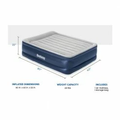 Bestway Tritech Airbed Queen 22" Built-in AC Pump - 67615E - Sleeping Pads & Beds -RG Sport Shop c4719e94a2bf814fba8f6c3a3dc2bdeab233e2fd 228600091 5