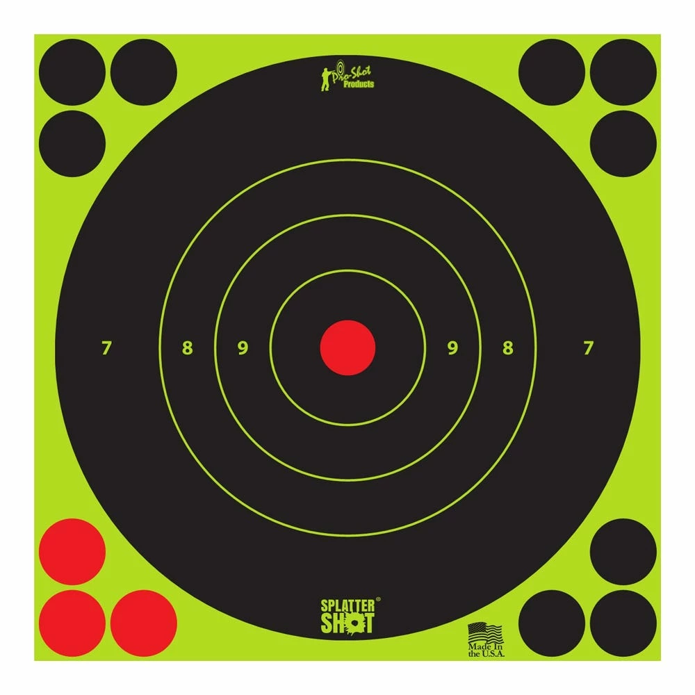 Pro-Shot Splatter Shot 8" Green Bullseye Target, 6 Pack - 8B-GREEN-6PK - Shooting Supplies 1 Pro-Shot Splatter Shot 8" Green Bullseye Target, 6 Pack - 8B-GREEN-6PK - Shooting Supplies