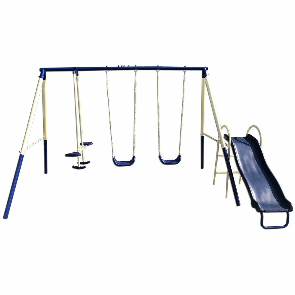 Various Brands 5 Station Swingset with Slide - JSW-5 - Backyard Play 1 Various Brands 5 Station Swingset with Slide - JSW-5 - Backyard Play