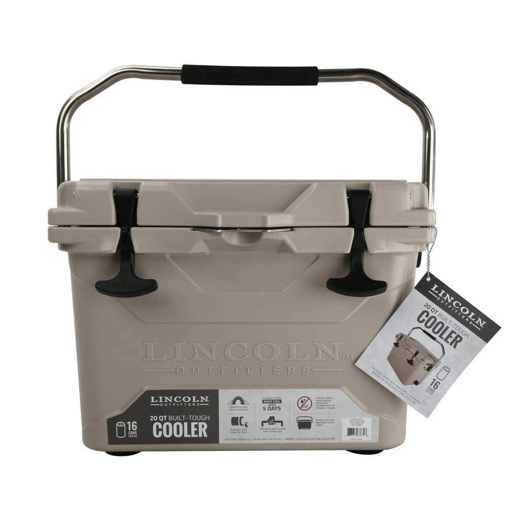 Lincoln Outfitters 20 Quart High Performance Cooler, Tan - 87-674-0204 - Coolers 2 Lincoln Outfitters 20 Quart High Performance Cooler, Tan - 87-674-0204 - Coolers - Image 2