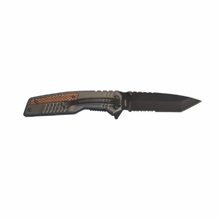 Smith and Wesson M and P Smith & Wesson Bodyguard Tanto Point Serrated Blade Grey/Wood Handle - 1085901 - Knives 2 Smith and Wesson M and P Smith & Wesson Bodyguard Tanto Point Serrated Blade Grey/Wood Handle - 1085901 - Knives - Image 2