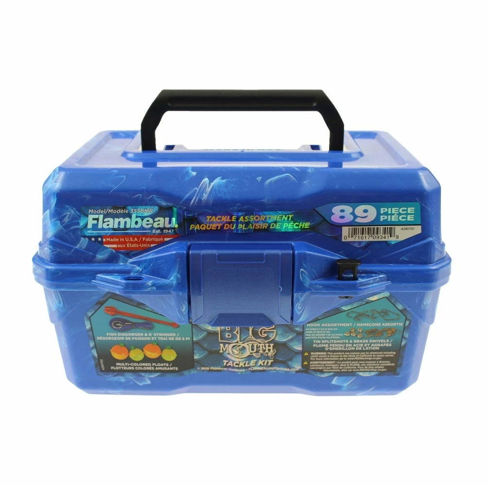 Flambeau Big Mouth Tacklebox - Blue Swirl, 89 Piece Kit - FLA6380TG06 - Baits & Lures 1 Flambeau Big Mouth Tacklebox - Blue Swirl, 89 Piece Kit - FLA6380TG06 - Baits & Lures