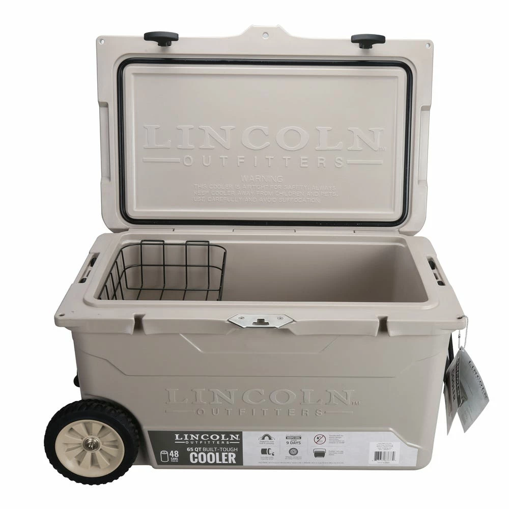 Lincoln Outfitters 65 Quart High Performance Cooler, Tan - 87-677-0204 - Coolers 4 Lincoln Outfitters 65 Quart High Performance Cooler, Tan - 87-677-0204 - Coolers - Image 4