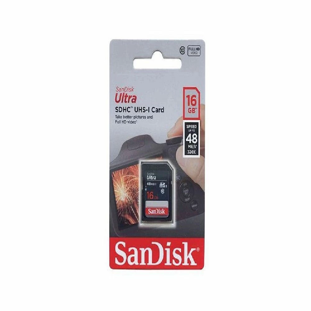 Sandisk 16GB Ultra SDHC/SDXC Memory Card SDSDUNB-016G-G - Trail Cameras 1 Sandisk 16GB Ultra SDHC/SDXC Memory Card SDSDUNB-016G-G - Trail Cameras