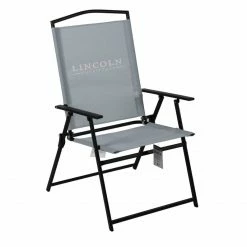 RG Sport Shop 53 Lincoln Outfitters XL Sling Folding Chair, Gray - 89-271-0204 - Camp Furniture