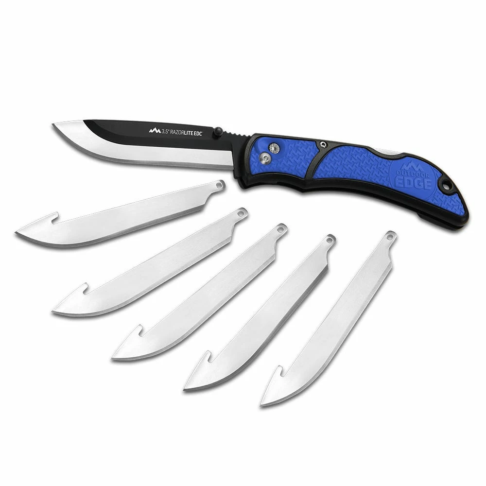 Outdoor Edge 3.5" Razor Lite EDC Knife, Blue - RLU-40C - Knives 1 Outdoor Edge 3.5" Razor Lite EDC Knife, Blue - RLU-40C - Knives