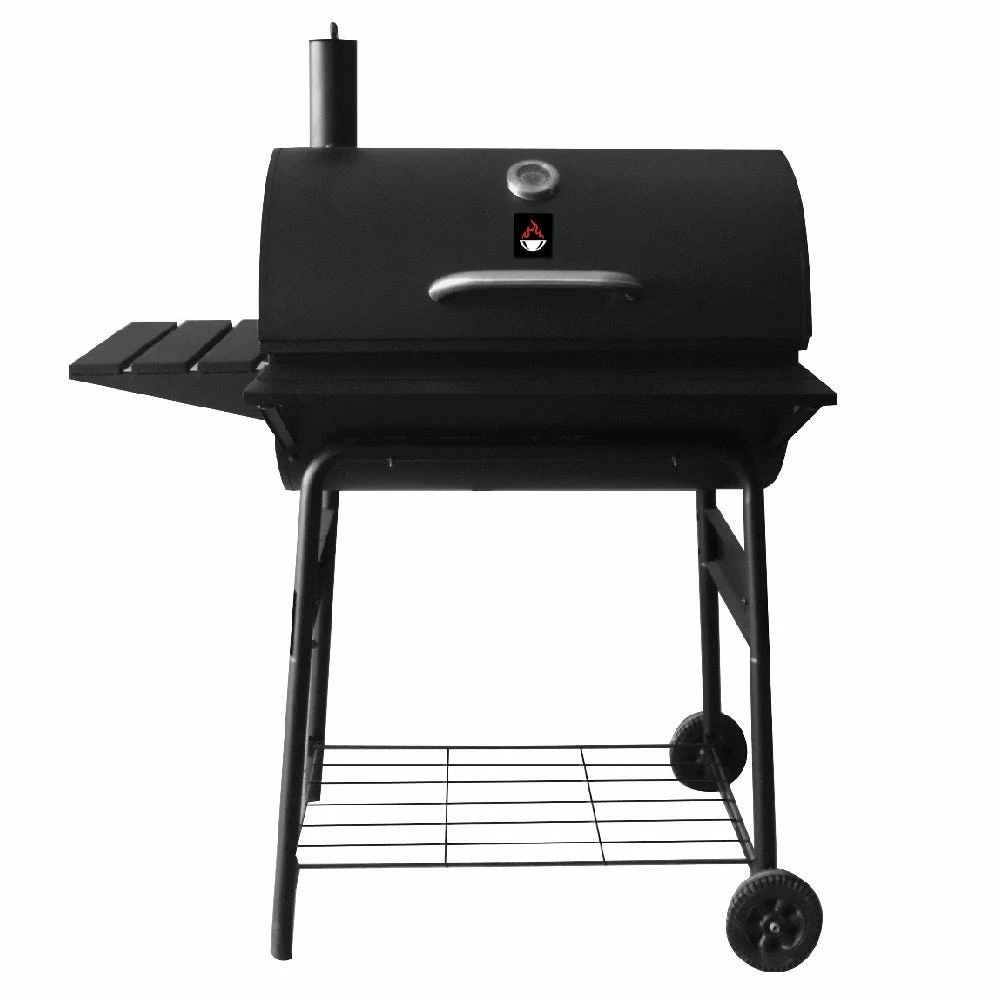 217 Grilling Company 217 Grilling Co. 30" Barrel Grill with Front & Side Shelf - CG2001301-GY - Charcoal Grill 1 217 Grilling Company 217 Grilling Co. 30" Barrel Grill with Front & Side Shelf - CG2001301-GY - Charcoal Grill