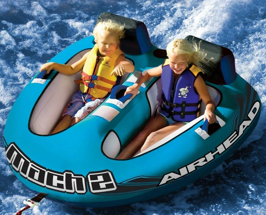 Kwik Tek Airhead Mach 2 Double Rider Tube AHM2-2 - Pool & Water Toys 1 Kwik Tek Airhead Mach 2 Double Rider Tube AHM2-2 - Pool & Water Toys