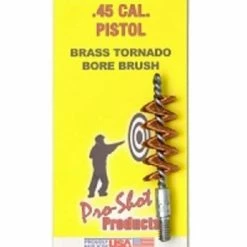 Pro-Shot Tornado Bore Brush .45 Caliber - 45PTO - Shooting Supplies -RG Sport Shop pro shot .45 cal. brass tornado bore cleaning brush 45pto